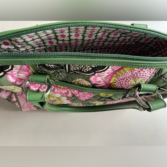 Vera Bradley Floral Green and Pink Women's Bag - Picture 5 of 7